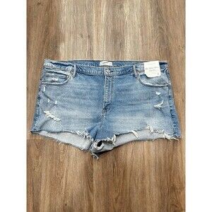 Abercrombie & Fitch Shorts Size 36 High Rise The‎ Mom Short Raw Hem Distressed
